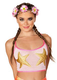 Daisy Light-Up Woven Flower Crown - Pink