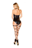 Shimmer Holster Cutout Romper - Black