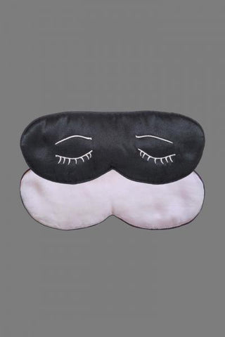 Black/Pink - Bedroom Eyes 100% Silk Eye Mask