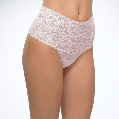 Retro Lace Thong - Bliss Pink - One Size