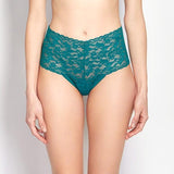 Retro Lace Thong - Moodstone Green - One Size