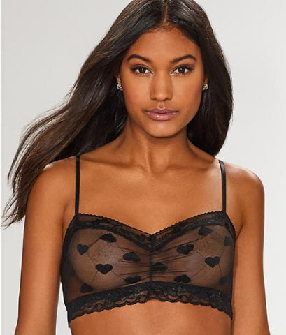 Sweetheart Mesh Bralette - Black -