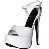 White - 6.5" Juliet Stiletto Heel -