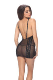 Black - Fitted Babydoll w/ Galloon Lace Inserts -