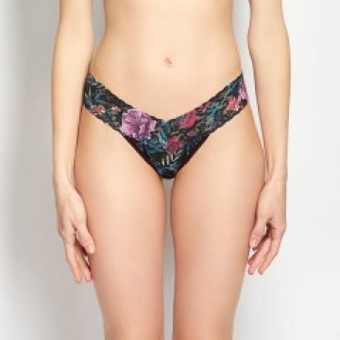 O/S Moody Blooms Low Rise Thong - Multi Color