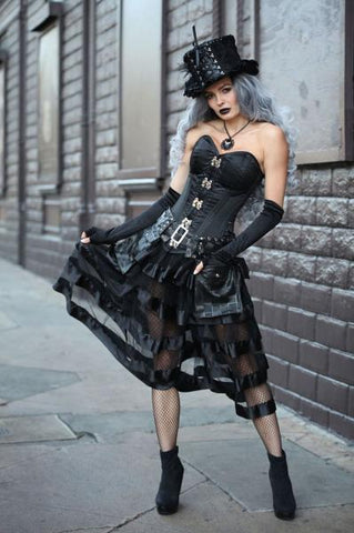 Black - Multilayered Midnight Skirt -