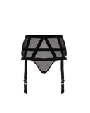 Black - Karolina Suspender Thong -