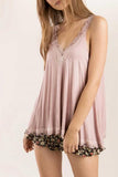 Pink - Lace Detailed Flowy Camisole Top -