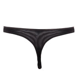Black/Blue - Diana String Crotchless Panty -