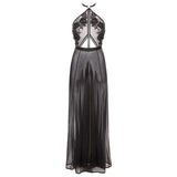 Imogen Long Chemise - Black - Size