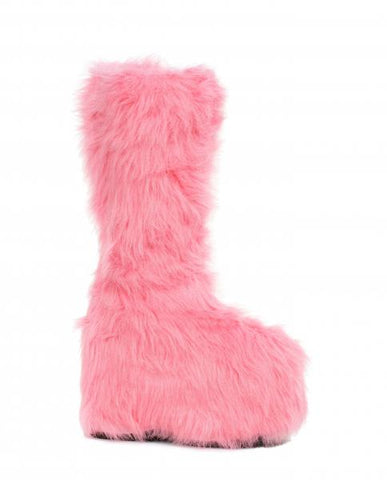 Pink - Faux Fur 5" Chunky Platform Boot - Size