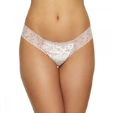 Panne Velvet Low Rise Thong - Baby Pink - One Size