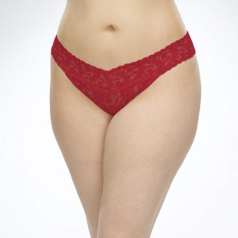 Lace Original Rise Thong - Red - Queen One Size