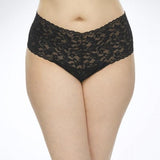 Retro Lace Thong - Black - Queen One Size