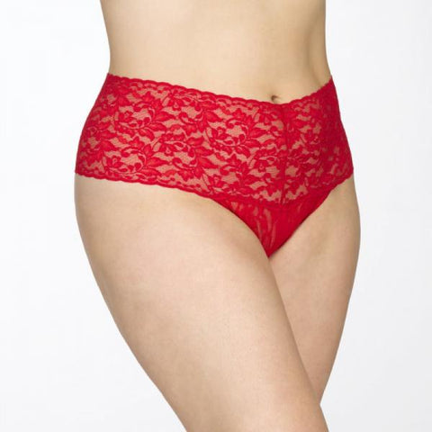 Retro Lace Thong - Red - Queen One Size