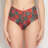 Retro Lace Thong - Roses are Red - One Size