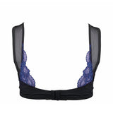 Black/Blue - Valerie Lace Bralette -