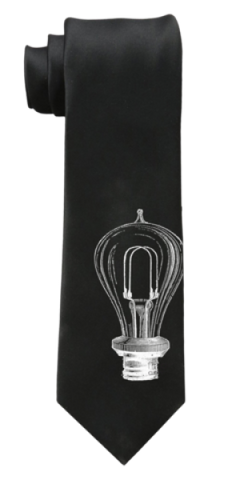 Black Lightbulb Necktie