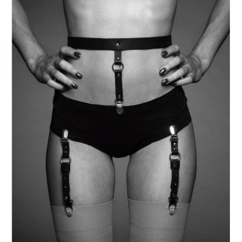 Bijoux Indiscrets Maze Suspender Belt/Straps - Black