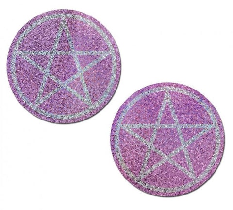 Pastease - Lilac/Silver Glitter Pentagram - One Size