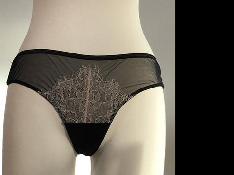 Black/Rose Dust - Virginia Thong - Size