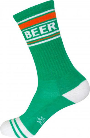 Ribbed Gym Socks - Green - Beer