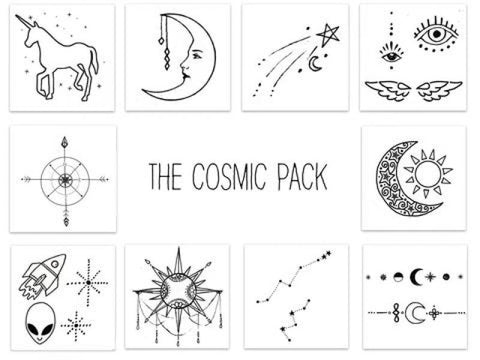 The Cosmic - Temporary Tattoo Pack