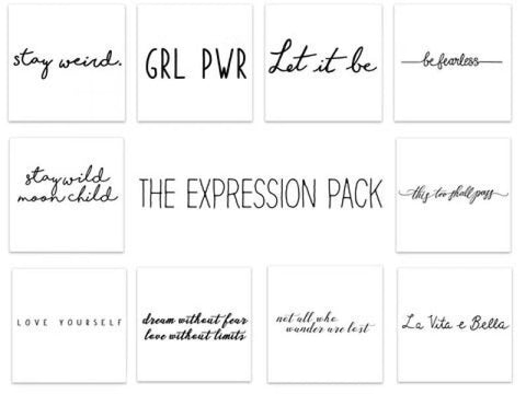 The Expression - Temporary Tattoo Pack