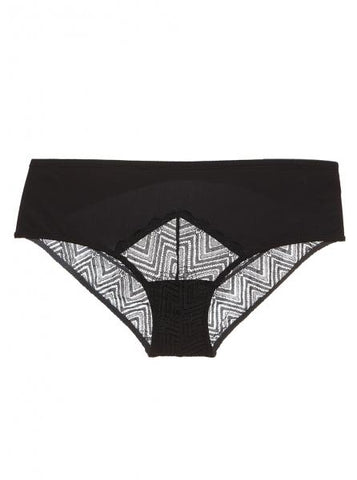 Black - Bisou Naughty Open Back Hotpant -