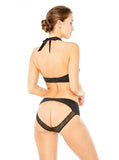 Black - Bisou Naughty Open Back Hotpant -
