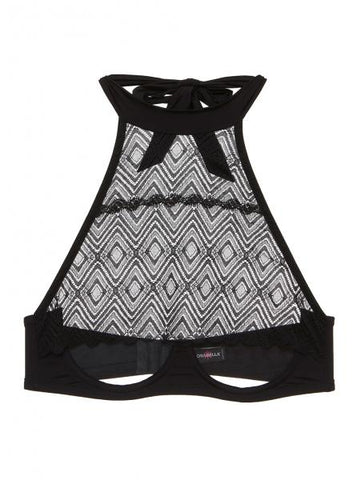 Black - Bisou Naughty Cutout Bra - Size
