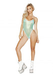 Mint - Sheer Romper with O-Ring Detail -