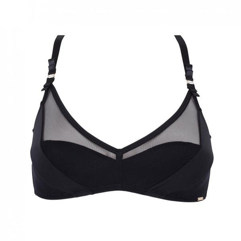 Black - Saffy Padded Soft Bra -