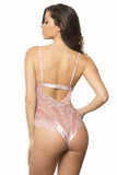 Silver Pink - Aimee Velvet Lace Bodysuit -