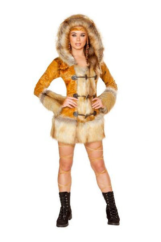 Rusty - Fox Faux Fur Hooded Coat -