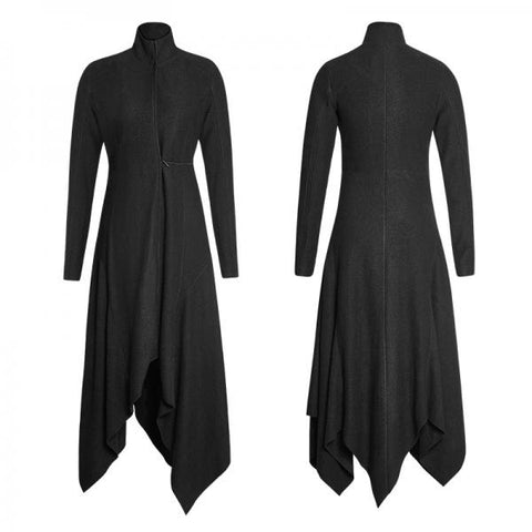 Black - Gothic Witch Asymmetry Jacket -