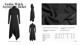 Black - Gothic Witch Asymmetry Jacket -