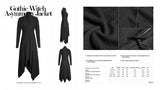 Black - Gothic Witch Asymmetry Jacket -