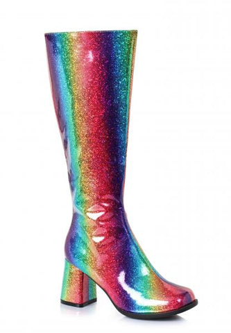 Rainbow - 3" Knee High Boots with Zipper - Size