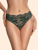 Dark Green - Marion Lace Brazilian Thong -