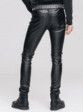 Punk PU Leggings - Black -