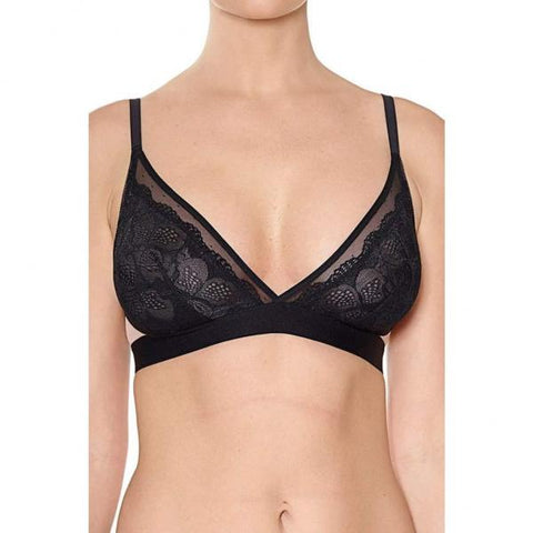 Black - Love is on the Air Triangle Bra -