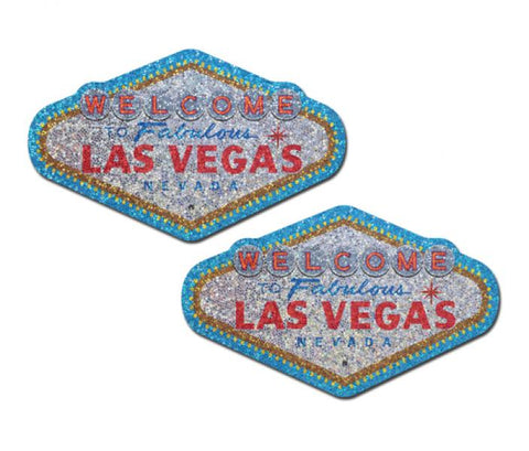 Pastease - Welcome to Las Vegas Glitter Sign Logo Pasties
