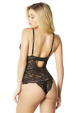 Black - Lunette Lace Teddy -