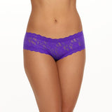 Lace Open Gusset Hipster - Electric Purple -