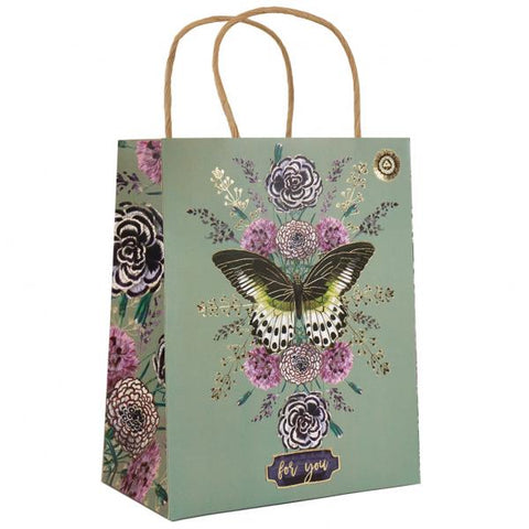 Papaya Foil Gift Bag - Rare Species Butterfly