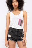 Ragged Edge Denim Shorts - Black -