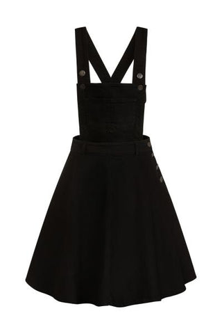 Dakota Pinafore Dress - Black -