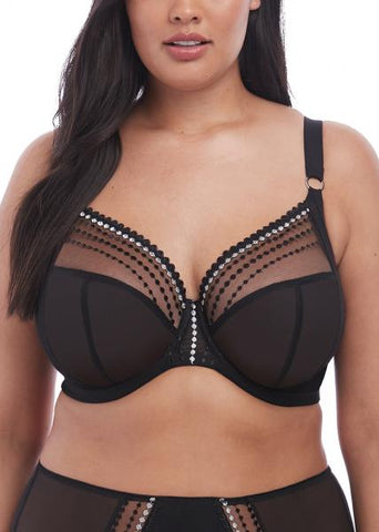 Matilda Underwire Plunge Bra - Black -