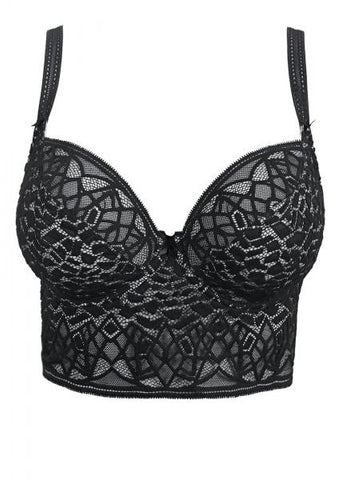 Soiree Lace Underwire Bralette - Black -